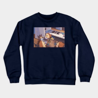 Hedgehog Family at Breakfast Crewneck Sweatshirt